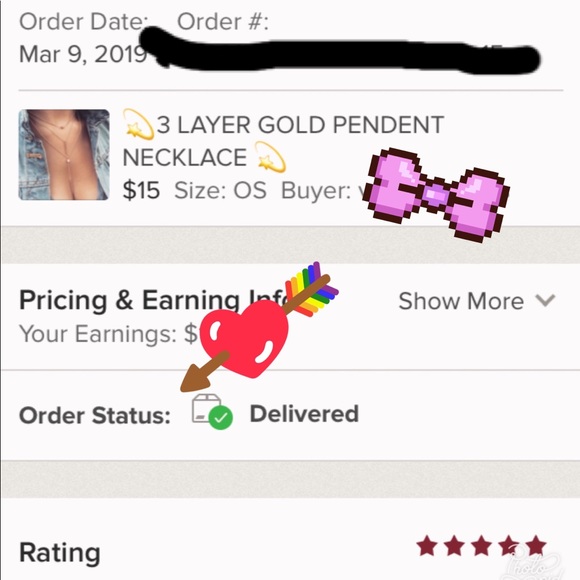 ❤️❤️❤️❤️❤️3 LAYER GOLD PENDENT NECKLACE - Picture 3 of 3